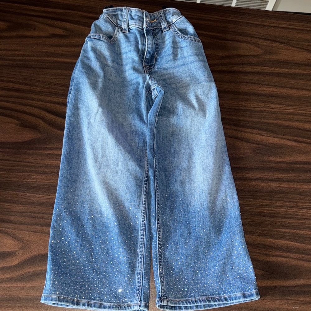 Abercrombie Kids Blue Jeans with Sparkle Accents